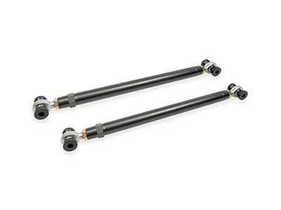 BMR Double Adjustable DOM Rear Lower Control Arms; Rod Ends; Black Hammertone (21-26 Bronco)