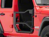 Body Armor 4x4 Front Tube Doors; Textured Black (18-25 Jeep Wrangler JL)