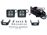 Body Armor 4x4 Blackout LED Cube Lights; Flood Beam (Universal; Some Adaptation May Be Required)