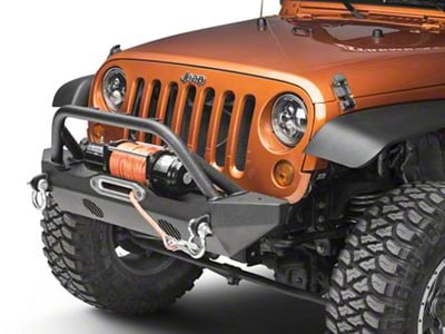 Body Armor 4x4 Mid-Stubby Winch Front Bumper (07-18 Jeep Wrangler JK)
