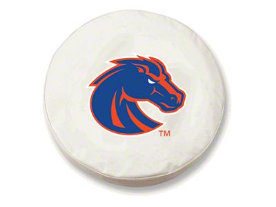 Boise State Spare Tire Cover; White (66-18 Jeep CJ5, CJ7, Wrangler YJ, TJ & JK)