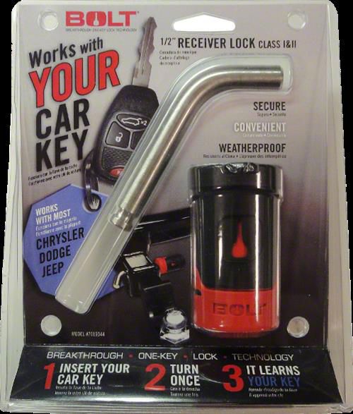 BOLT Lock Jeep Gladiator 1/2Inch Class I and II Trailer Hitch Lock for