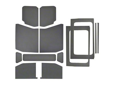 Complete Sound Deadening Headliner Kit; Gray Leather Look (18-25 Jeep Wrangler JL 4-Door w/ Hard Top)