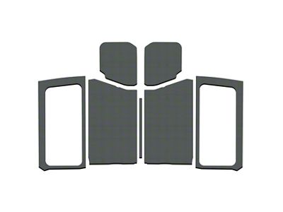 Complete Sound Deadening Headliner Kit; Gray Leather Look (18-25 Jeep Wrangler JL 2-Door w/ Hard Top)