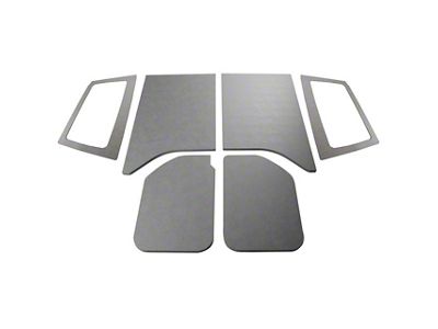 Complete Sound Deadening Headliner Kit; Gray Leather Look (11-18 Jeep Wrangler JK 2-Door w/ Hard Top)