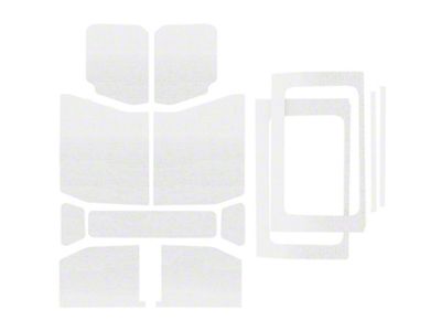 Complete Sound Deadening Headliner Kit; White Original Finish (18-25 Jeep Wrangler JL 4-Door w/ Hard Top)