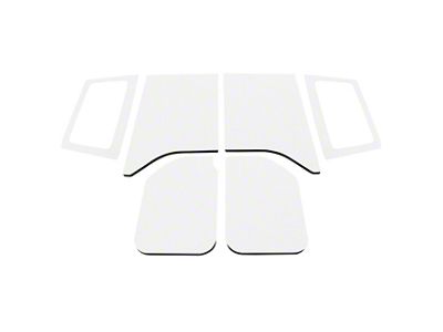 Complete Sound Deadening Headliner Kit; White Original Finish (11-18 Jeep Wrangler JK 2-Door w/ Hard Top)