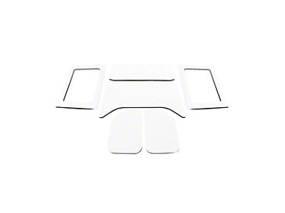 Complete Sound Deadening Headliner Kit; White Original Finish (11-18 Jeep Wrangler JK 4-Door w/ Hard Top)