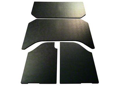 Sound Deadening Headliner; Black Leather Look (07-10 Jeep Wrangler JK 4-Door w/ Hard Top)