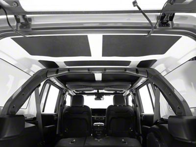 Sound Deadening Headliner; Black Leather Look (18-25 Jeep Wrangler JL 4-Door w/ Hard Top)
