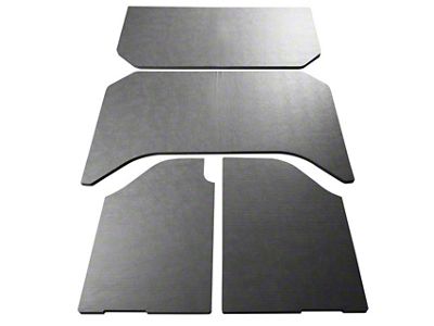 Sound Deadening Headliner; Gray Leather Look (07-10 Jeep Wrangler JK 4-Door w/ Hard Top)