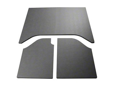 Sound Deadening Headliner; Gray Leather Look (07-10 Jeep Wrangler JK 2-Door w/ Hard Top)