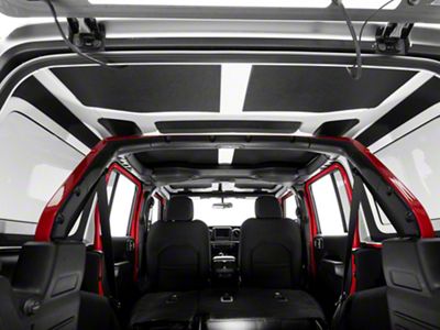 Sound Deadening Headliner Kit; Black Leather Look (18-25 Jeep Wrangler JL 4-Door w/ Hard Top)