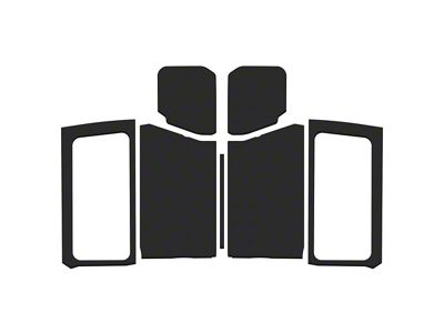 Sound Deadening Headliner Kit; Black Leather Look (18-25 Jeep Wrangler JL 2-Door w/ Hard Top)