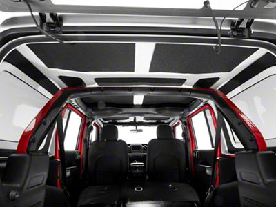 Sound Deadening Headliner Kit; Black Original Finish (18-25 Jeep Wrangler JL 4-Door w/ Hard Top)