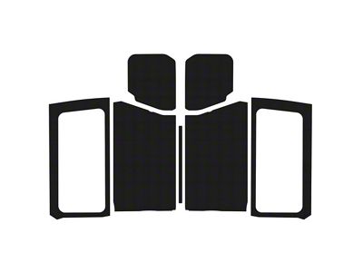 Sound Deadening Headliner Kit; Black Original Finish (18-25 Jeep Wrangler JL 2-Door w/ Hard Top)