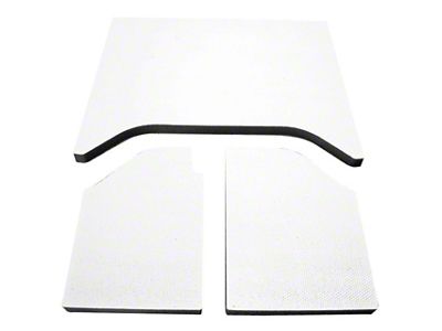 Sound Deadening Headliner; White Original Finish (07-10 Jeep Wrangler JK 2-Door w/ Hard Top)