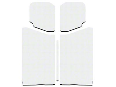 Sound Deadening Headliner; White Original Finish (18-25 Jeep Wrangler JL 2-Door w/ Hard Top)
