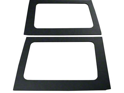 Sound Deadening Rear Side Window Kit; Black Leather Look (11-18 Jeep Wrangler JK 4-Door w/ Hard Top)