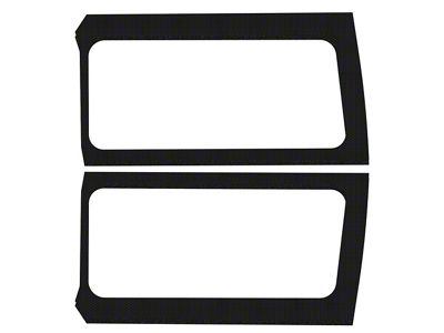Sound Deadening Rear Side Window Kit; Black Original Finish (18-25 Jeep Wrangler JL 2-Door w/ Hard Top)