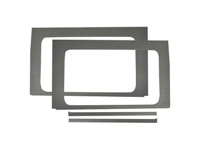 Sound Deadening Rear Side Window Kit; Gray Leather Look (18-25 Jeep Wrangler JL 4-Door w/ Hard Top & w/o Power Roof & Removable Side Windows)