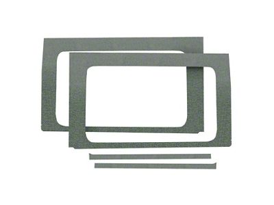 Sound Deadening Rear Side Window Kit; Gray Original Finish (18-25 Jeep Wrangler JL 4-Door w/ Hard Top & w/o Power Roof & Removable Side Windows)
