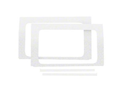 Sound Deadening Rear Side Window Kit; White Original Finish (18-25 Jeep Wrangler JL 4-Door w/ Hard Top & w/o Power Roof & Removable Side Windows)