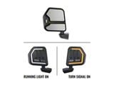 Boost Auto Parts Trail Mirrors with Switchback White Running Light and Amber Sequential Turn Signal (20-25 Jeep Gladiator JT)