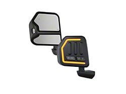 Boost Auto Parts Trail Mirrors with Amber Running Light and Sequential Turn Signal (11-18 Jeep Wrangler JK)