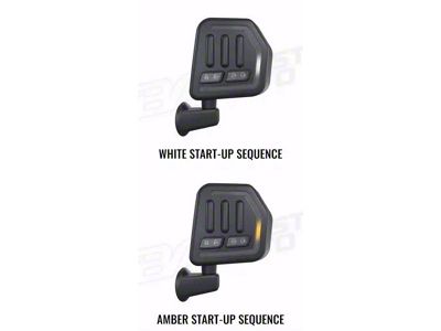 Boost Auto Parts Trail Mirrors with Amber Running Light and Sequential Turn Signal (18-25 Jeep Wrangler JL)