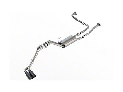 Borla S-Type Dual Exhaust System with Black Chrome Tips; Same Side Exit (22-26 Frontier)