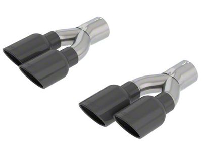 Borla Exhaust Tips; 4-Inch; Black Chrome (18-21 Jeep Grand Cherokee WK2 Trackhawk)