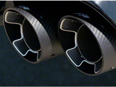Borla Exhaust Tips; 4-Inch; Carbon Fiber (18-21 Jeep Grand Cherokee WK2 Trackhawk)