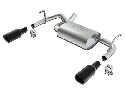 Borla Touring Axle-Back Exhaust with Black Chrome Tips (12-18 Jeep Wrangler JK)