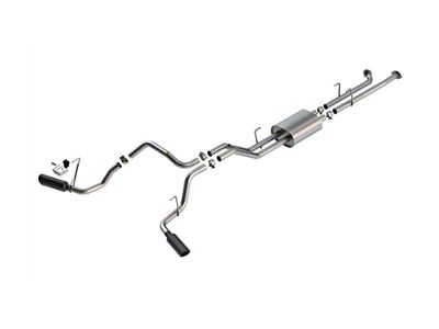 Borla ATAK True Dual Exhaust System with Black Chrome Tips; Side Exit (07-08 5.7L Tundra)
