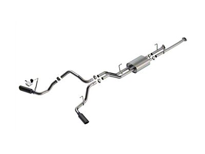 Borla ATAK True Dual Exhaust System with Black Chrome Tips; Side Exit (09-19 4.6L Tundra)