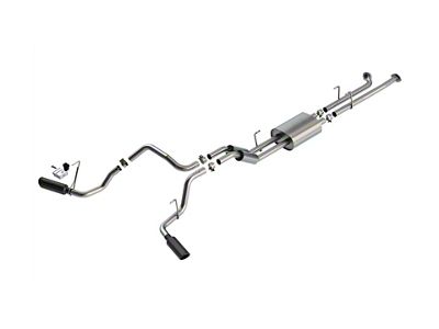 Borla S-Type True Dual Exhaust System with Black Chrome Tips; Side Exit (07-08 5.7L Tundra)