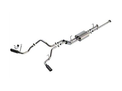 Borla S-Type True Dual Exhaust System with Black Chrome Tips; Side Exit (09-19 4.6L Tundra)