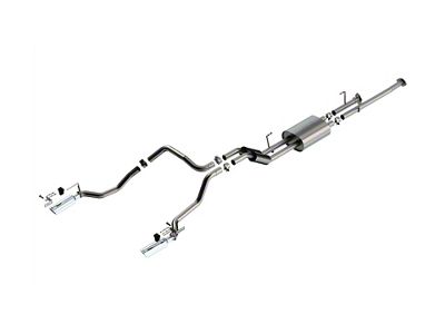 Borla S-Type True Dual Exhaust System with Chrome Tips; Rear Exit (09-13 4.6L Tundra)