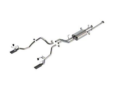Borla Touring True Dual Exhaust System with Black Chrome Tips; Rear Exit (09-13 5.7L Tundra)