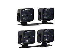 Borne Off-Road 4-Piece Ditch LED Light Pods; Flood Beam (21-25 Bronco w/o Upfitter Switches)
