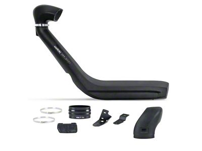 Borne Off-Road Snorkel for Factory Cold Air Intakes; Micro-Wrinkle Black (21-25 Bronco, Excluding Raptor)
