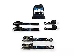 Borne Off-Road Heavy-Duty Ratchet Tie-Down Kit; 2-Pack; Black