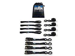 Borne Off-Road Medium-Duty Ratchet Tie-Down Kit; 4-Pack; Black