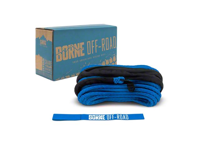 Wrangling Rope Jeep Wrangler 3/8-Inch x 85-Foot Synthetic Rope; Blue - Free Shipping