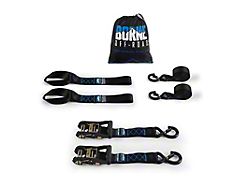 Borne Off-Road Heavy-Duty Ratchet Tie-Down Kit; 2-Pack; Blue