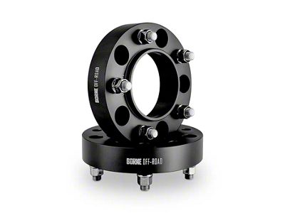 Borne Off-Road 1-Inch Wheel Spacers; Black (07-21 Tundra)