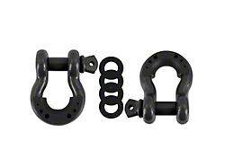 3/4-Inch D-Ring Shackle Set; Black 