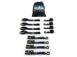 Borne Off-Road Heavy-Duty Ratchet Tie-Down Kit; 4-Pack; Black