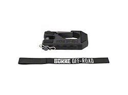 Borne Off-Road Winch Hook with Hand Tether; Black